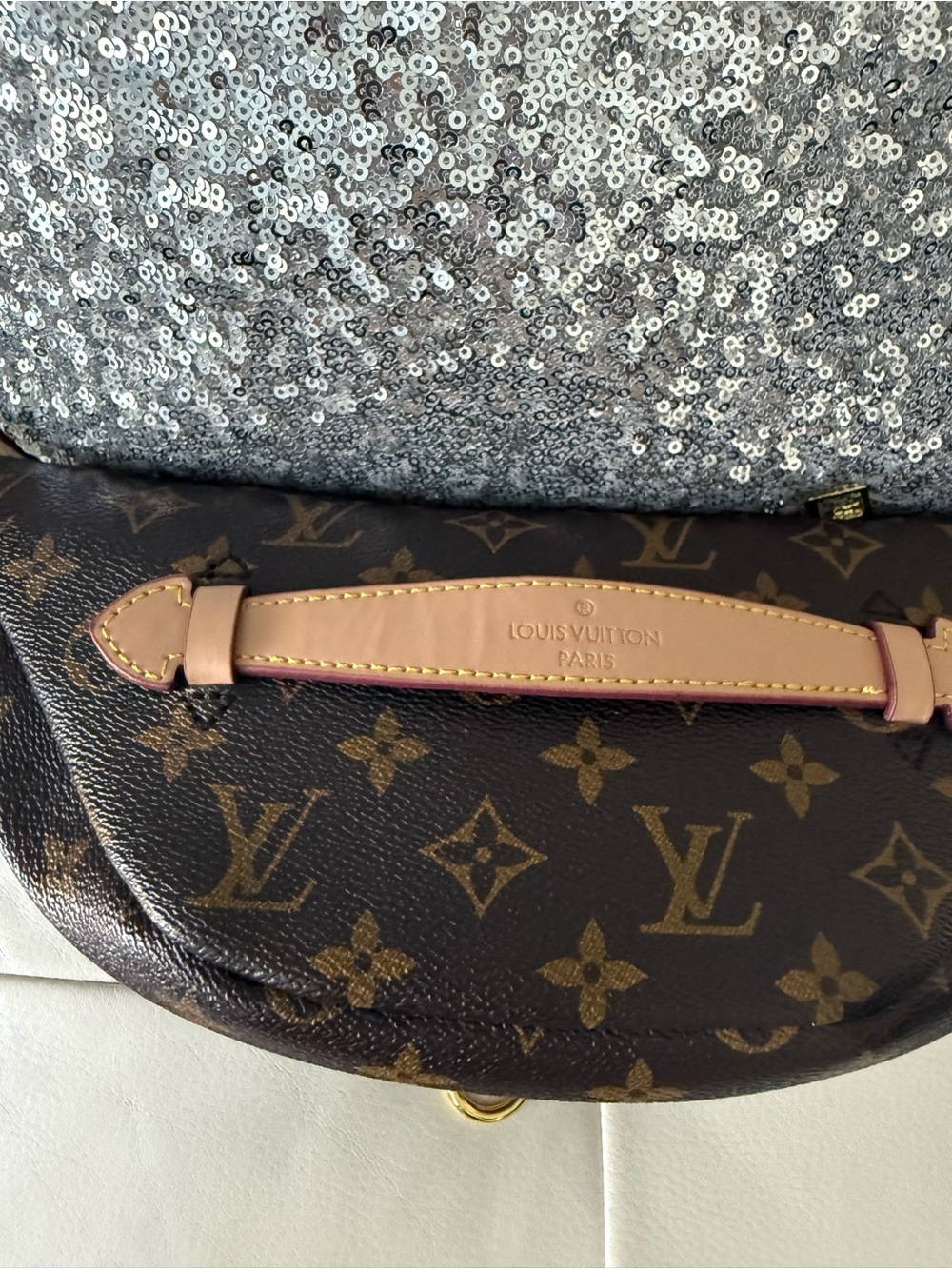 Designer Inspired Brown Monogram Canvas Bum Bag - Brown - Picture 4 of 8